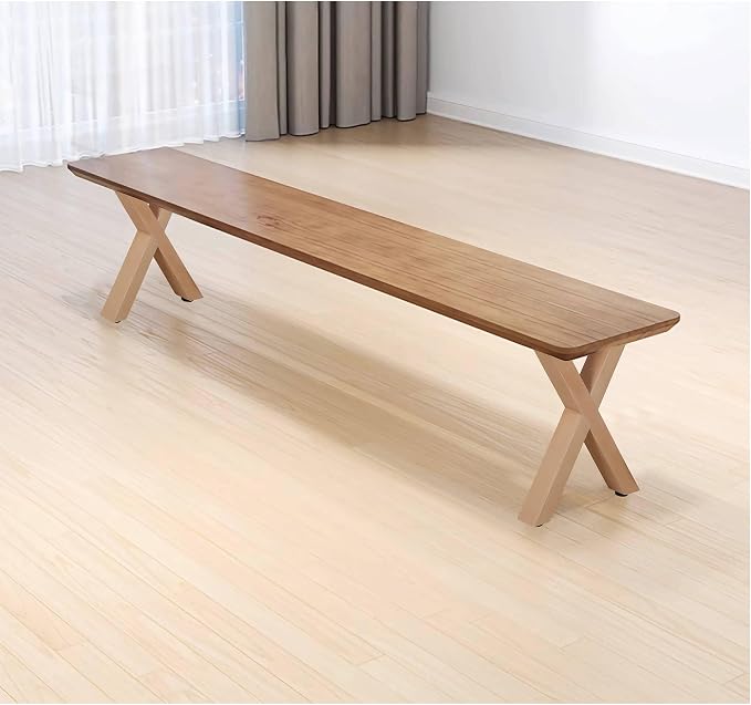 40" Wood Furniture Legs, Bench, Desk and Coffee Table Replacement Legs, Heavy Duty Furniture Feet, Square Unfinished Wooden Legs Set of 2, Home DIY Legs with Adjustable Levelers Screw-X Design