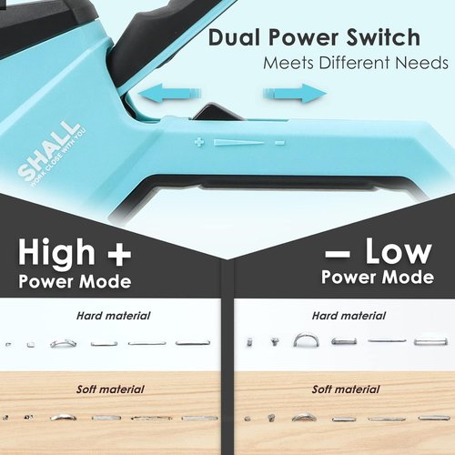 SHALL Heavy Duty 6-in-1 Staple Gun - Versatile Upholstery Stapler with 4000 Staples | Ideal for Wood, Crafts, and Furniture
