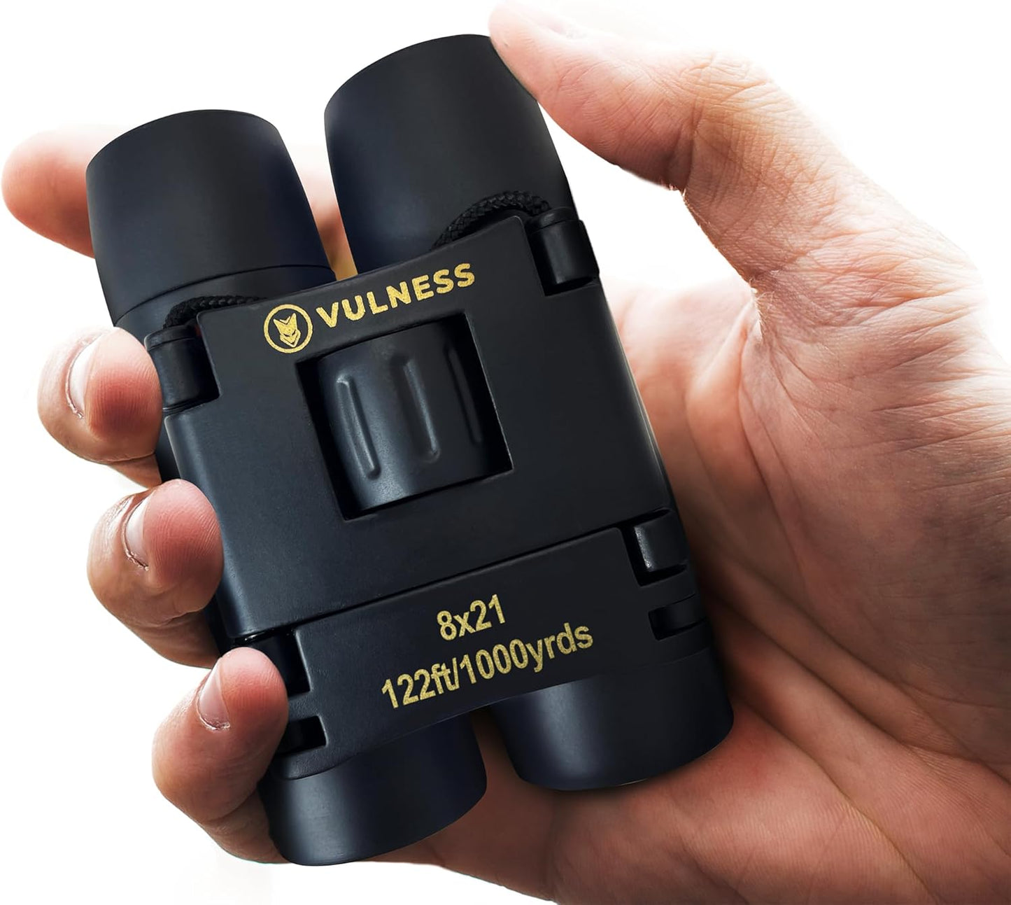VULNESS Compact Travel Binoculars - High Powered 8X21 for Bird Watching & Outdoor Adventures (Black)