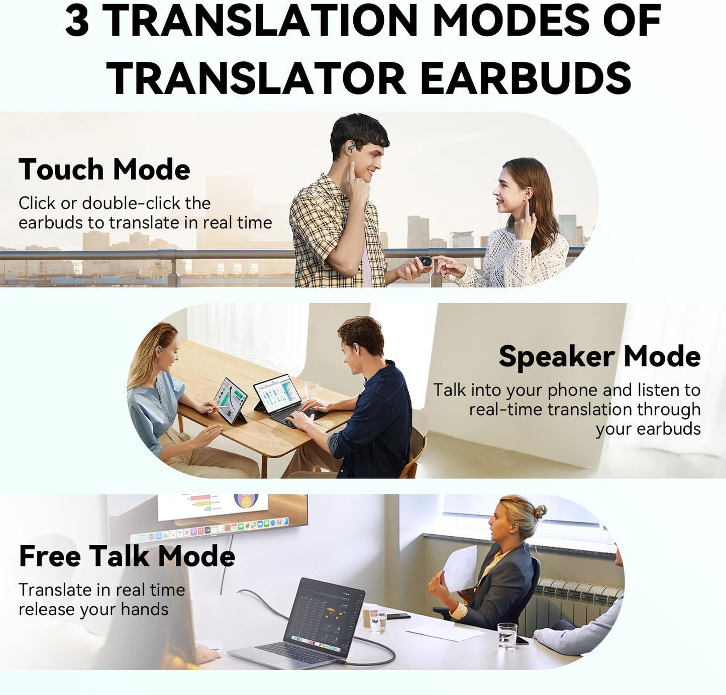 Skiennix AI Translation Earbuds - Real-Time Translator with 144 Languages & Bluetooth 5.4 Support