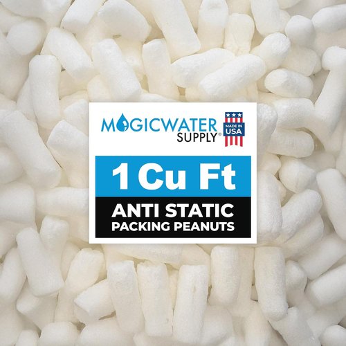 MagicWater Packing Peanuts - Eco-Friendly Bio Tube Recycled Void Filler | 1 Cu Ft, Dust-Free & Abrasion Resistant