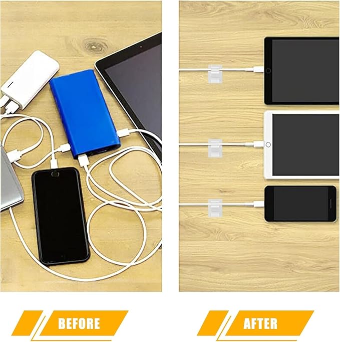 Viaky 30pcs Self-Adhesive Cable Clips-Reusable Adjustable Nylon Bracket Automobile, Indoor and Outdoor Desk Wall Wiring Wire Fixing Management Suitable for Cable Width 0.3''(White)