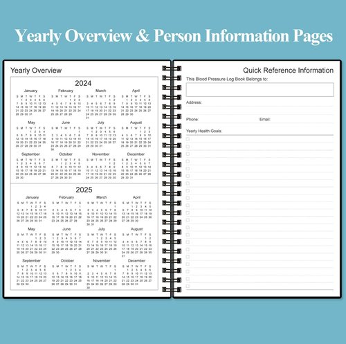 Blood Pressure Log Book by HealthTrack - Monitor Daily Readings at Home, 5.8" x 8.5", Black
