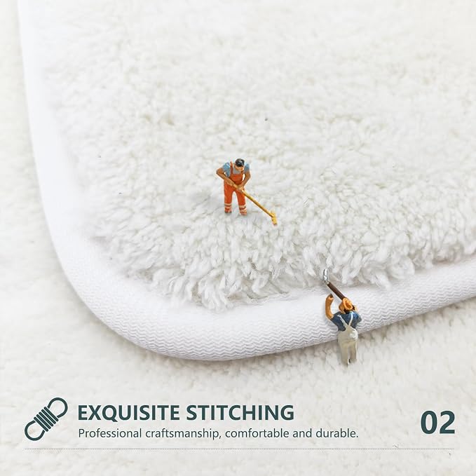 APROPHIC 17"X24" Boho Bath Rugs for Bathroom Decor Non-Slip Bath Mat Absorbent Plush Microfiber Soft Carpet Machine Washable Bath Mat for Sink, Showers, Laundry Rooms, Living Room, Green
