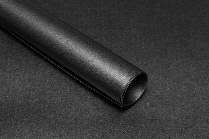 Banxidi Simple Solid Color Waterproof Floral Wrapping Paper 1 Roll Florist Supplies Waterproof Flower Bouquet Wrapping Paper Floral Supplies for Fresh Flowers,DIY Crafts, 22.8in x 49.2ft (Black)