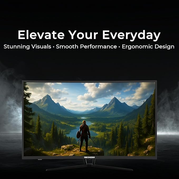 Deco Gear 39" Curved Widescreen Gaming Monitor | 2560x1440 | 1ms MPRT | 165 Hz | 16:9 | HDR400 | 4000:1 | 1 x HDMI | 1 x DisplayPort - Limited Black Edition