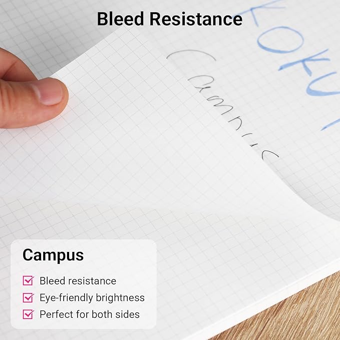 Kokuyo Campus Loose Leaf Paper for Binders, Sarasara Smooth Writing, B5, B 6mm Dotted Ruled, 26 Holes, 36 Lines, 100 Sheets, pH Neutral, Bleed Resistant, 75gsm, Pack of 3, Japan Import (NO-836BTN)