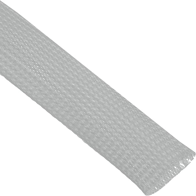 uxcell Expandable Sleeving, 1-inch 25ft Cable Sleeve, Gray