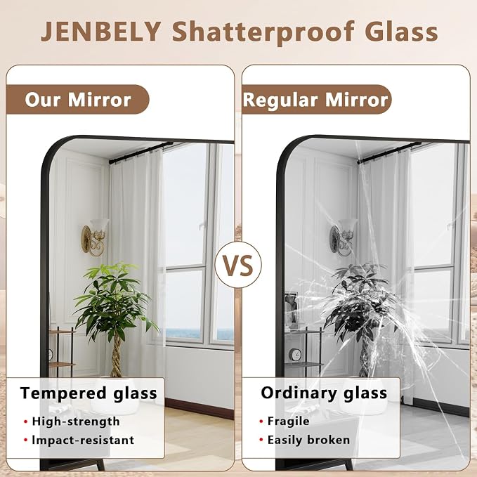 Matte Black Mirror, 30"x36" Rectangle Bathroom Mirror, Metal Frame Rectangle Corner Vanity Mirror, Wall Mounted Mirror for Modern, Living Room, Bedroom, Horizontal Or Vertical