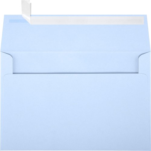 LUXPaper A9 Invitation Envelopes - Peel & Press | Baby Blue | 5 3/4" x 8 3/4" | 80lb Text | 50 Pack