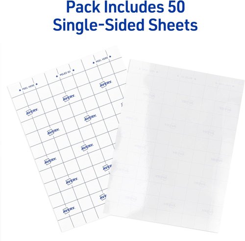 Avery Clear Laminating Sheets - 9" x 12" Permanent Self-Adhesive | 500 Total for Document Protection