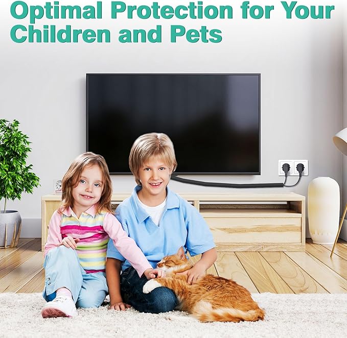 UOMTFAI Dog and Cat Cord Protector 25ft - 3/8inch, Flexible Cable Sleeve for Easy Cord Management, Protects Cables from Pets Chewing, Ideal for USB, Power, Audio and Video Cords - Black
