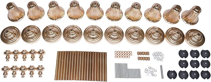 10 Pcs Versatile Metal Wedding Centerpieces Gold Vase 30.5" Tall, Metal Flower Trumpet Vase, Road Lead for Wedding Party Dinner Centerpiece Event for Anniversary Birthday Event Aisle Home Decoration