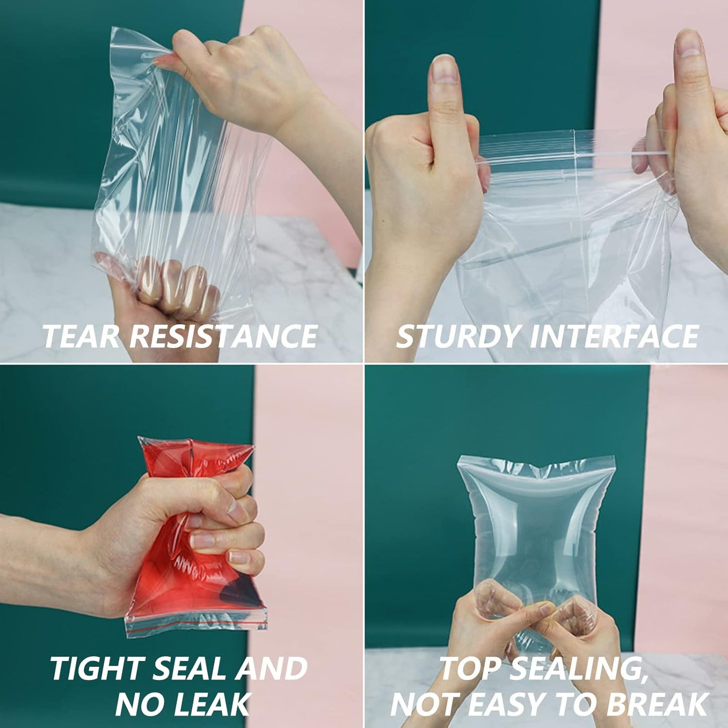 WEPOLY Clear Plastic Reclosable Zip Bags - 6" x 9" (500 Count) | 2 Mil Zipper Bags for Cards, Bakery & More