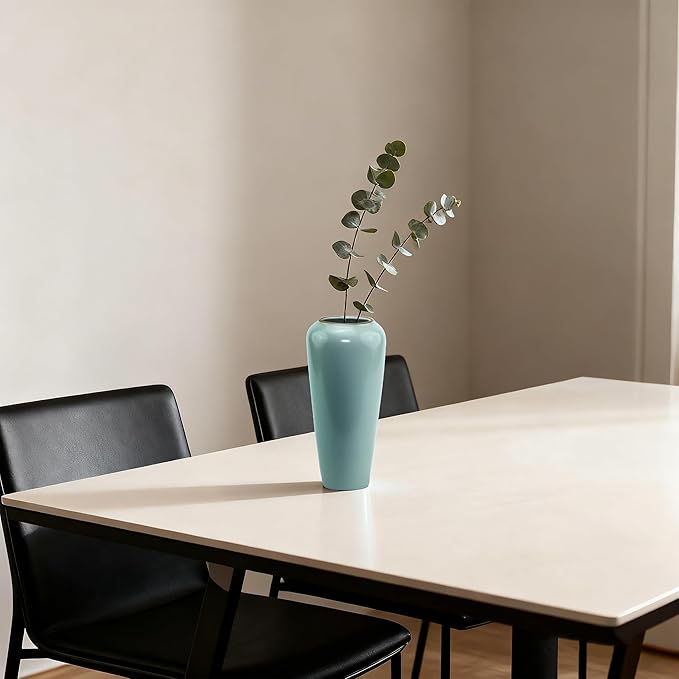 8-inch ice Cracked Glazed Ceramic vase, Modern Eastern Style Ceramic vase, Dining Table, Central Living Room Shelf Decoration (TQ03)