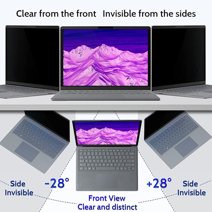 IPROKKO Surface Laptop Privacy Screen 6/5/4/3/2/1-15 inch, Magnetic Removable Privacy Screen Filter for Microsoft Surface Laptop, Anti-Glare Blue Light Screen Protector