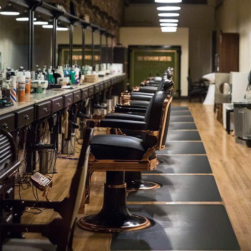 Salon Mat - Anti-Fatigue 3'x5' Black Square Floor Mat for Hair Stylists & Barbers | 1/2" Thick