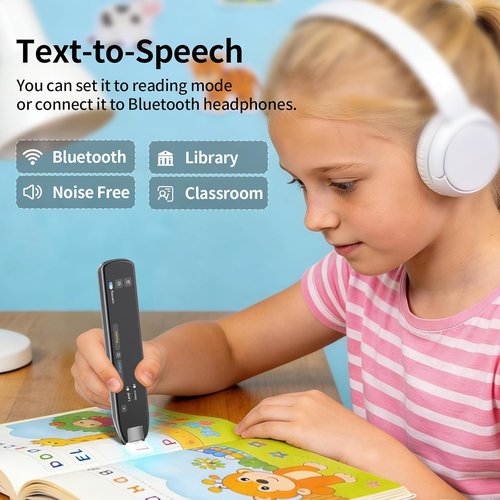 Scan Translation Pen - 142 Languages Dyslexia Tool | Speech & Scan-to-Text Reader for Kids & Adults