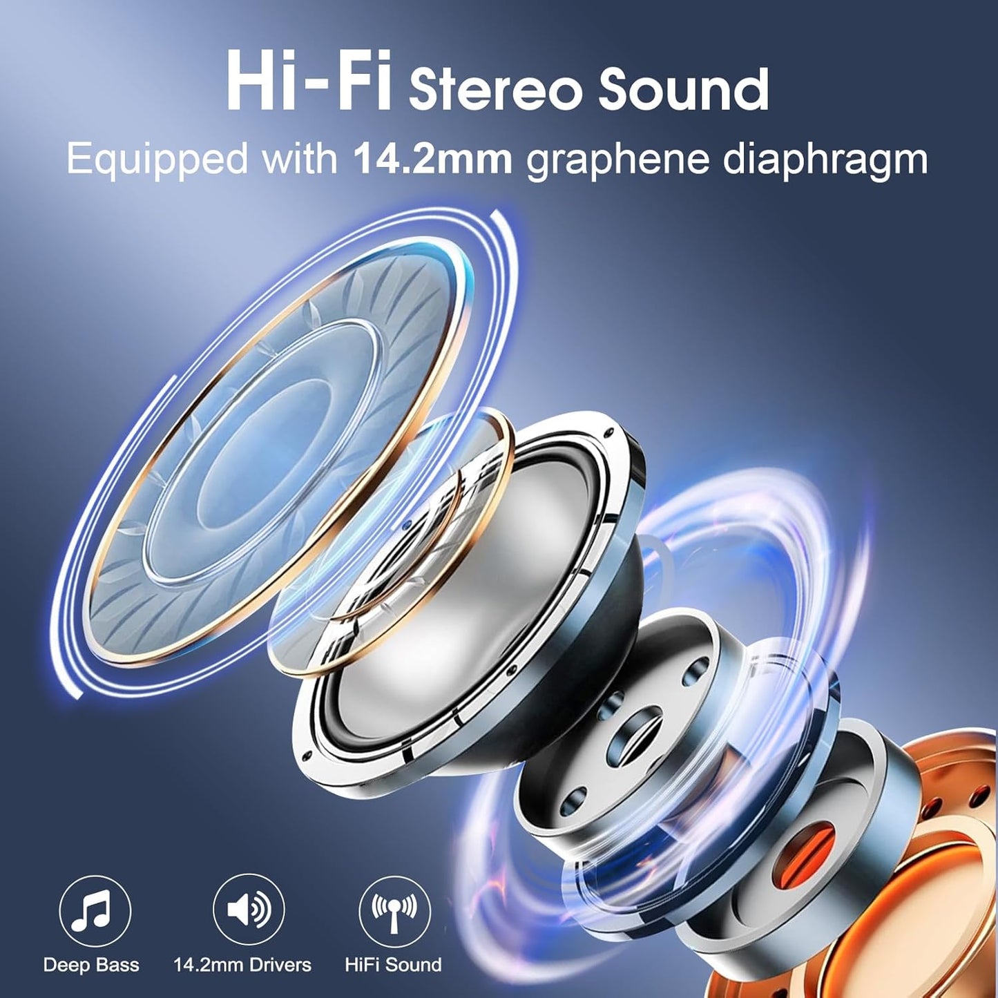 Skiennix Wireless Earbuds - 75Hrs Battery Life | Bluetooth 5.4 | Deep Bass & ENC Noise Cancelling | IPX7 Waterproof for Gym & Running