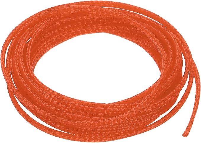 uxcell PET Expandable Sleeving 10ft 1/8" Orange Cable Management Sleeve Cord Organizer for Wrap Protect Cable