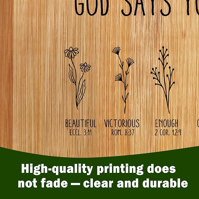 Lacama Christian Gifts for Women Cutting Board for Kitchen, Appreciation Gift for Women Christmas Birthday, Inspirational Gift for Woman Religious Spiritual Gifts for Her, Mom, Sister, Friends Female