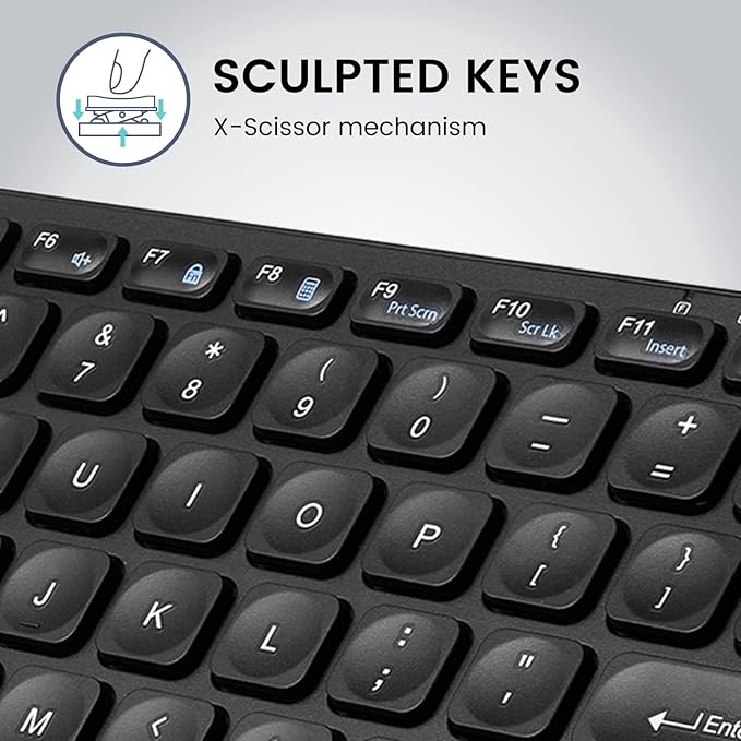 Perixx PERIBOARD-416 Wired Mini USB Keyboard with 4 Hubs - X Type Scissor Keys - Detachable USB-C and A Cable - US English