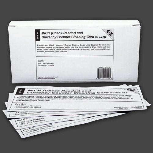 KICTeam Cleaning Cards - Quick Drying Formula for MICR/Check Reader Machines | 25 Cards Made in USA