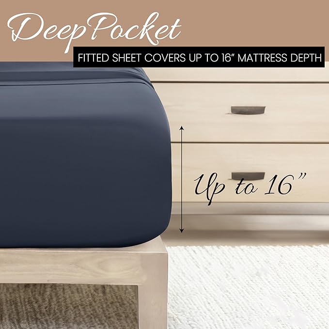Linen Market Bed Sheets for Full Size Bed (Stone) - Sleep Better Than Ever with These Soft and Cooling Full Sheets - Deep Pocket Fits 16" Thick Beds - 4 Piece Full Sheet Set