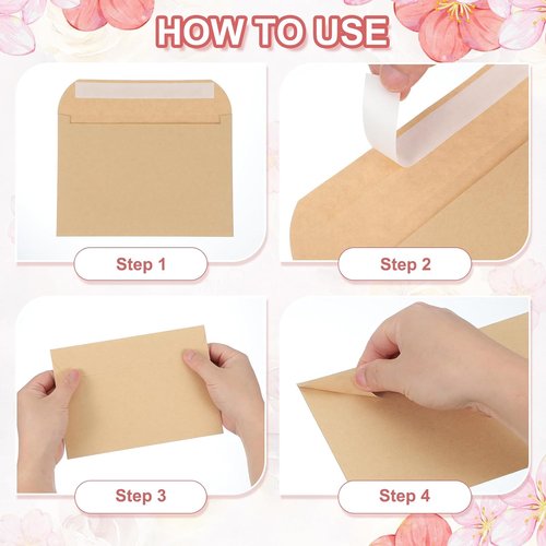 PATIKIL Invitation Envelopes - 50 Pcs Self-Seal A7 for Weddings, Thank You Cards & More | 7.5x5.5 Inch, White