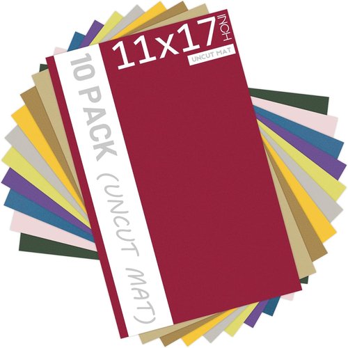 Mat Board Center - 10 Pack Uncut Mat Boards | 11x17 Mixed Colors for Crafts & Framing