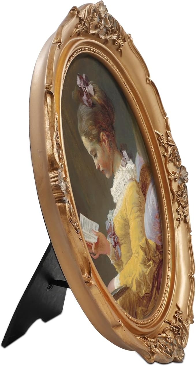 SIMON'S SHOP Oval Frame 11x14, Gold Picture Frames 11 x 14 for Gallery Wall Display, Vintage Poster Frames, Rococo Style Wall Décor