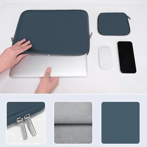 MOSISO Laptop Case - 13.3 Inch Neoprene Sleeve Bag for MacBook Air/Pro & More | Haze Blue