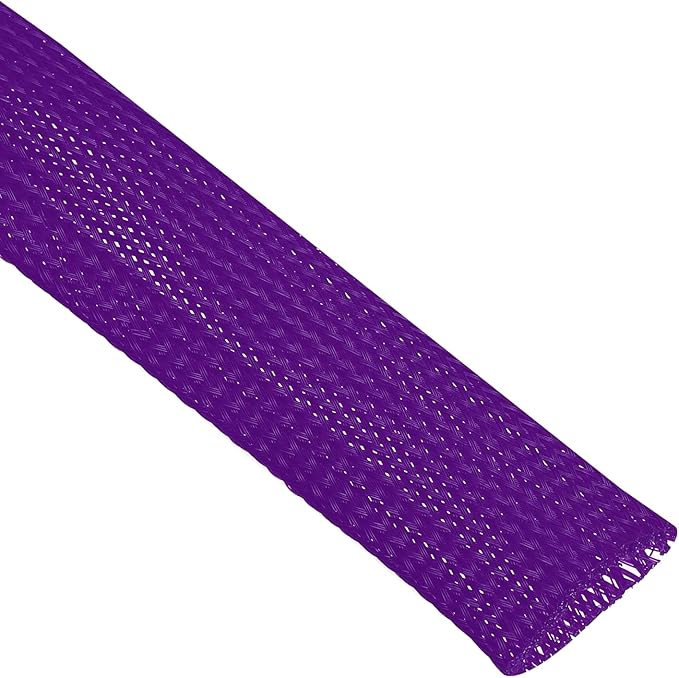uxcell Expandable Sleeving, 1-inch 25ft Cable Sleeve, Purple