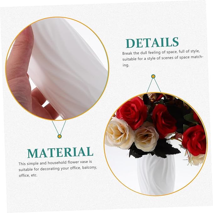 4pcs Geometric Plastic Desktop Vases Lightweight Unbreakable Flower Bud Containers for Tabletop Centerpiece Home Decor