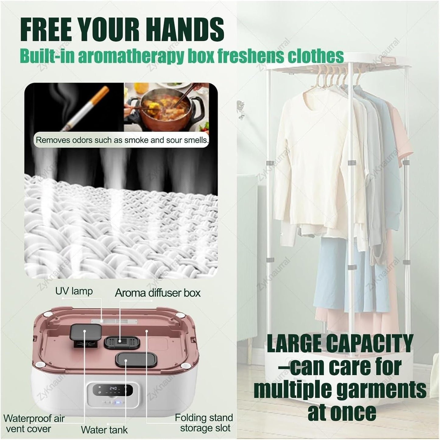 Skiennix Automatic Ironing Machine - Portable Steam Clothes Folding & Wrinkle Removal with Remote Control