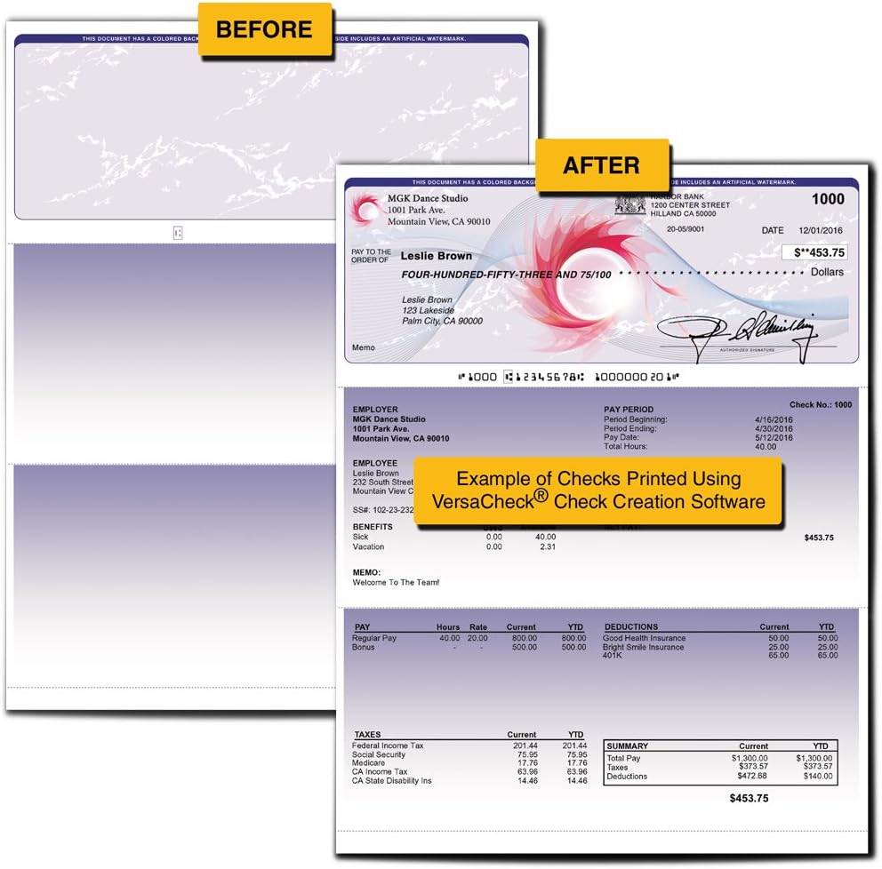 VersaCheck 2855 MXE MICR Color Check Printer Bundle with Gold Check Printing Software | All-in-One Solution