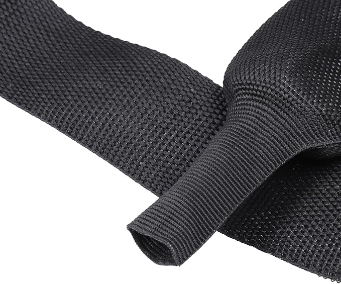 2 in 1 Heat Shrink Braided Sleeving Fabric Tubing-Ideal fit Irregular Shape Hose/Cable/Wire (3/8"(10mm), 22FT)