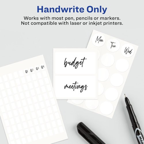 Avery Removable Labels - Multi-Use, 5/8" x 7/8", White, 1,050 Blank Labels Total (5424)
