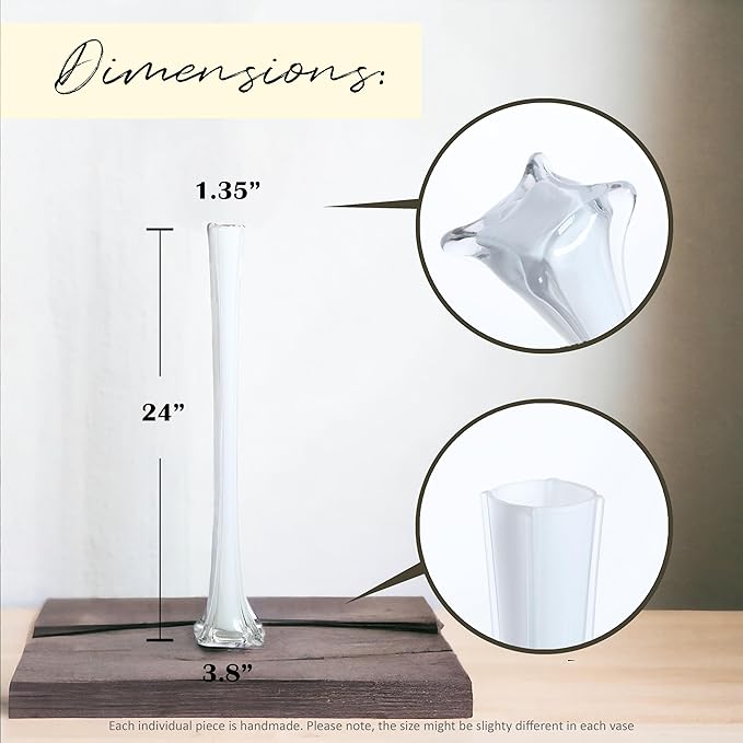 Craft And Party, Pack of 12, Eiffel Tower Vases Centerpiece for Flower, Wedding, Decoration. (24", White)