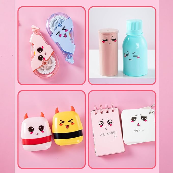 360Pcs Cute Cartoon Face Stickers for for Halloween, Christmas and Valentine's Day Daily Life, Expression Stickers with Colorful Eyes Nose Mouth Creative Stationery Sticker(Cute)