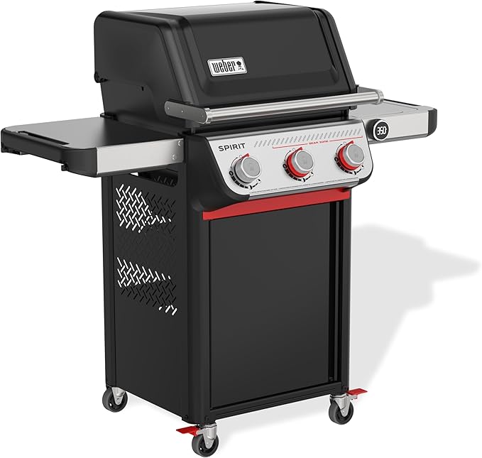 Weber Spirit EP-325 Liquid Propane Gas Grill for Outdoor Cooking and BBQ, 3 Boost Burners, Black