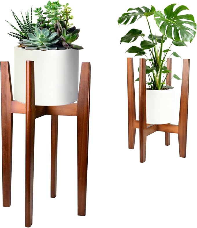 MAVOTER 24" Tall Plant Stand ,Wood Plant Stands Indoor, Mid Century Plant Corner Flower Holder Outdoor Suitable for Plant Pots & Water Dispenser Under 10" (Pot & Plant Not Included)