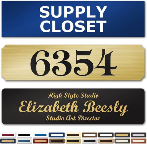 My Sign Center Custom Door Office Sign - Personalized Wall Plaque | 2x8 Inch, USA Made