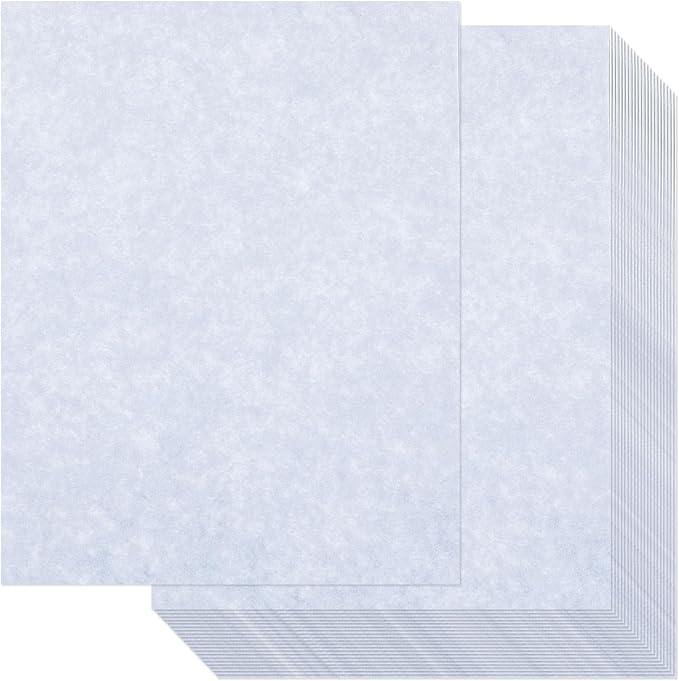 Epakh 300 Pcs Old Age Parchment Paper 8.5 x 11 Inch Standard Letter Vintage Colored Old Parchment Double Side Printing Paper (Blue)