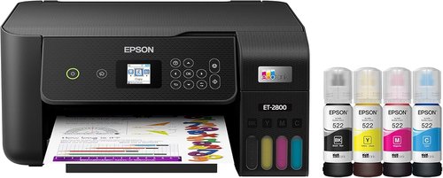 Epson EcoTank ET-2800 Wireless All-in-One Printer - Cartridge-Free, Ultra-High Capacity Ink, Black