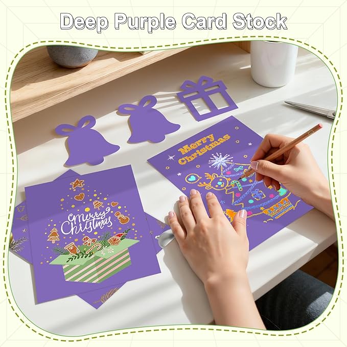 40 Sheets Cardstock 8.5x11, 65lb Dark Purple Card Stock, Construction Paper, 180gsm Thick Printer Paper for Printing, Painting, Card Making, Kids School Supplies,Party Decorations
