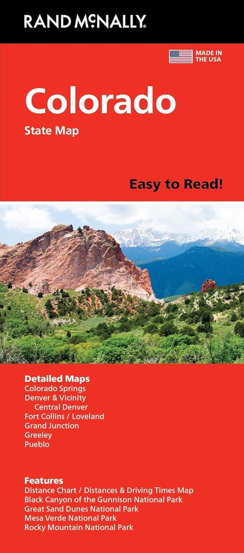 Rand McNally Colorado State Map - Easy-To-Read Design for Clear Navigation and Travel Planning