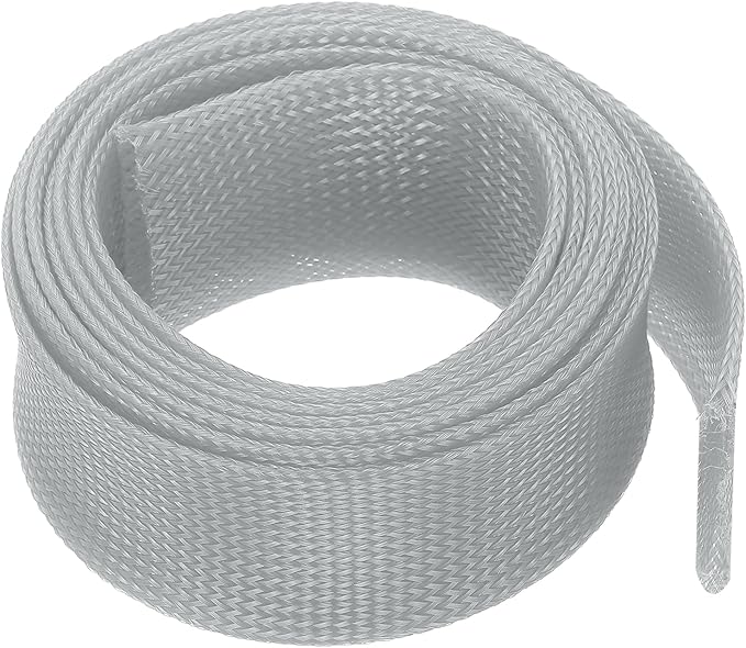 uxcell Expandable Sleeving, 2-inch 10ft Cable Sleeve, Gray