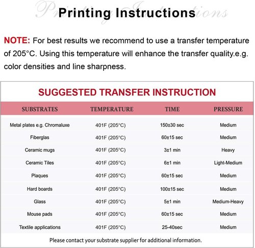 A-SUB Sublimation Paper | 125g, 110 Sheets with Heat Resistant Tape - Perfect for DIY Crafts & Heat Press Transfers