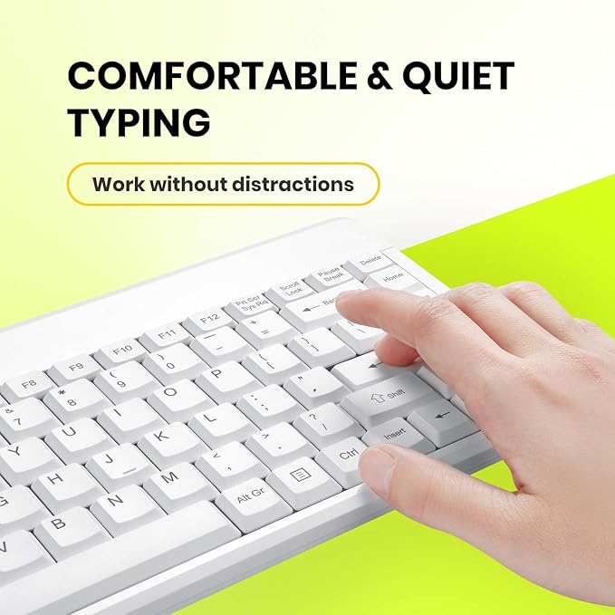 Perixx PERIBOARD-409PW Wired PS2 Mini Keyboard - 12.36x5.75x0.79 inches Dimension - White - US English Layout,PB-409PWUS-11829